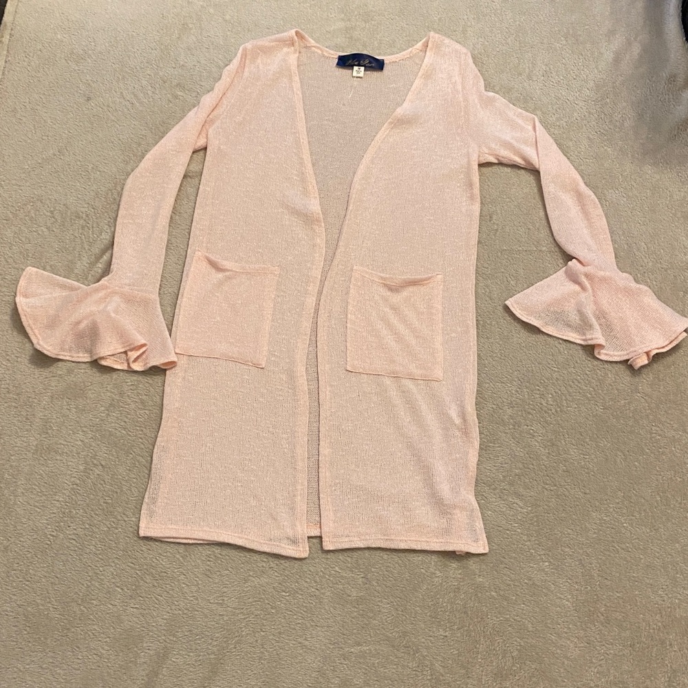 Blue Rain Womens Sz M Pink Cardigan Sweater Long Sleeve
